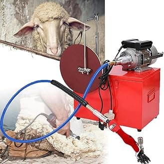 550W Electric Sheep Clipper Grinder Blade Sharpener Machine, Cutter Flexible Shaft Sharpener Grinding Machine, Goat Sheep Shearing Clipper for Sheep Cattle Farm,4setofbla,9bentblade