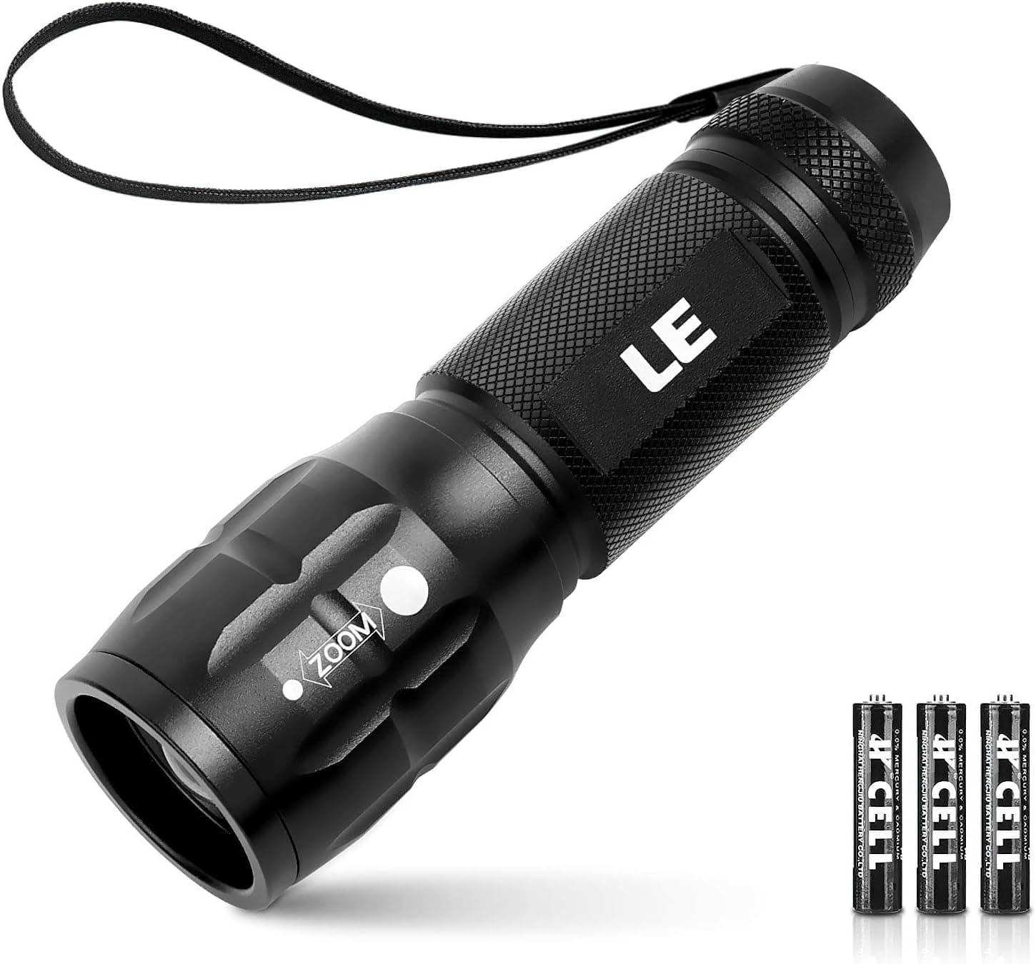 - Lighting EVER LED Flashlights High Lumens, Small Flashlight, Waterproof, Adjustable Focus Flash Light for Outdoor, Emergency, AAA Batteries Included, Tactical & Camping Accessories