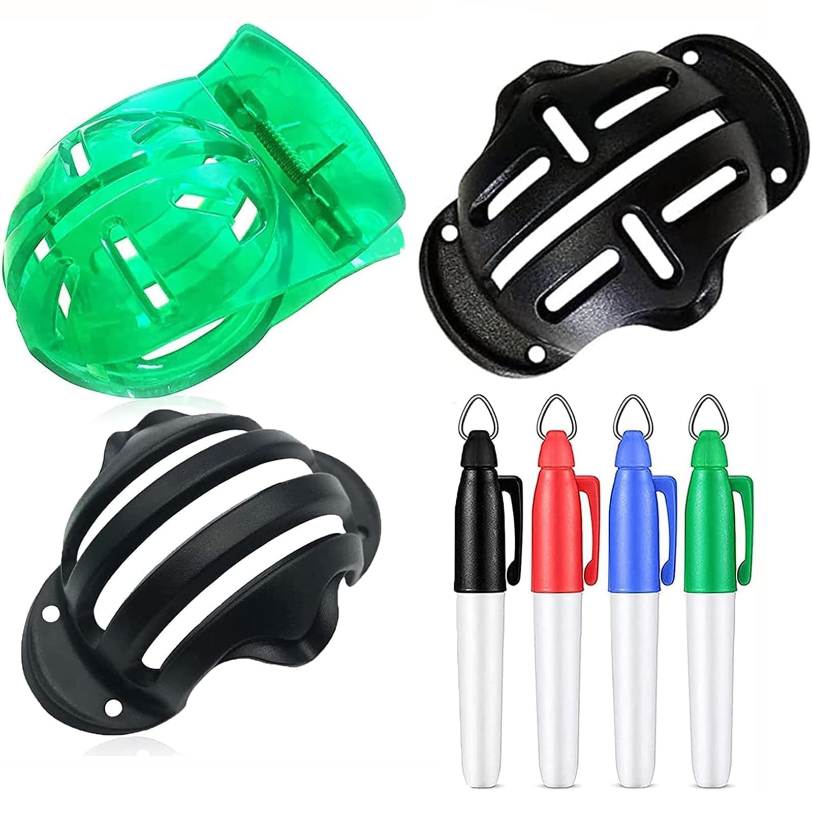 NHCDFA Golf Ball Markers, Golf Ball Line Drawing Marking Alignment Kits Golf Ball Marker Pens, Golf Ball Alignment Tool Liner Ball Marking Clip On Par Ball Marker Alignment