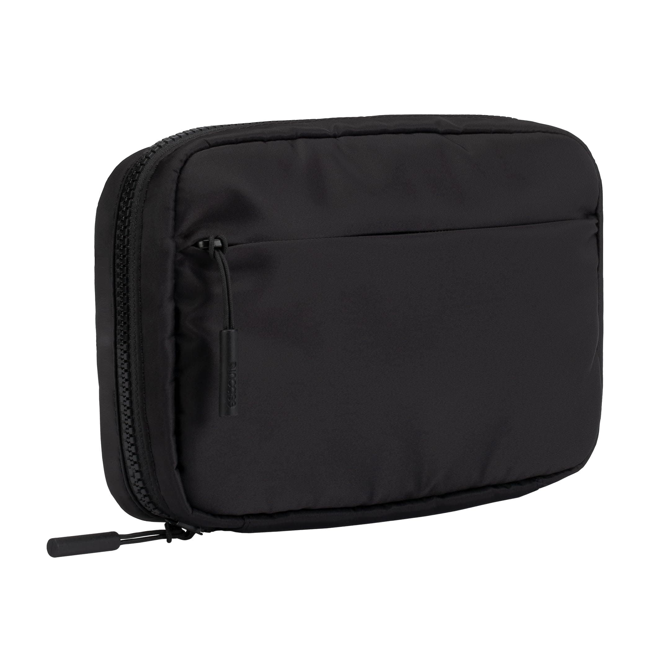 Nylon Accessory + Electronics Organizer Bag - Small Travel Pouch for Cords + Camera Accessories - Compact Tech Bag with Faux-Fur Padded Compartment