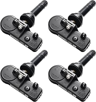 Set of 4 TPMS Tire Pressure Monitoring System Sensor 433MHz Compatible with Jeep Wrangler JK Dodge Ram Charger Replacement for 56029398AB 68142397AA 68241067AA 68241067AB