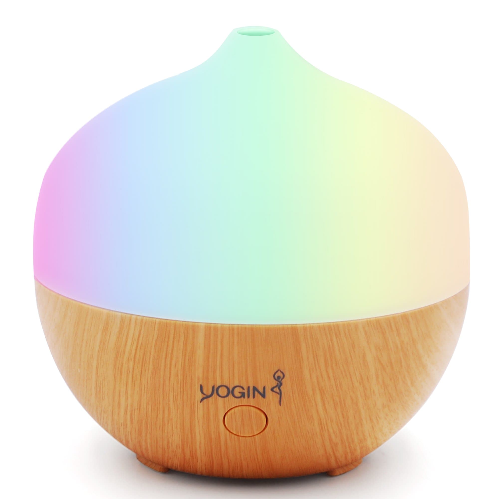 Aromatherapy Essential Oil Diffuser, Wood Grain Ultrasonic Cool Mist Whisper-Quiet Humidifier with Color LED Lights Changing & Waterless Auto Shut-Off for Spa Baby (130ml)