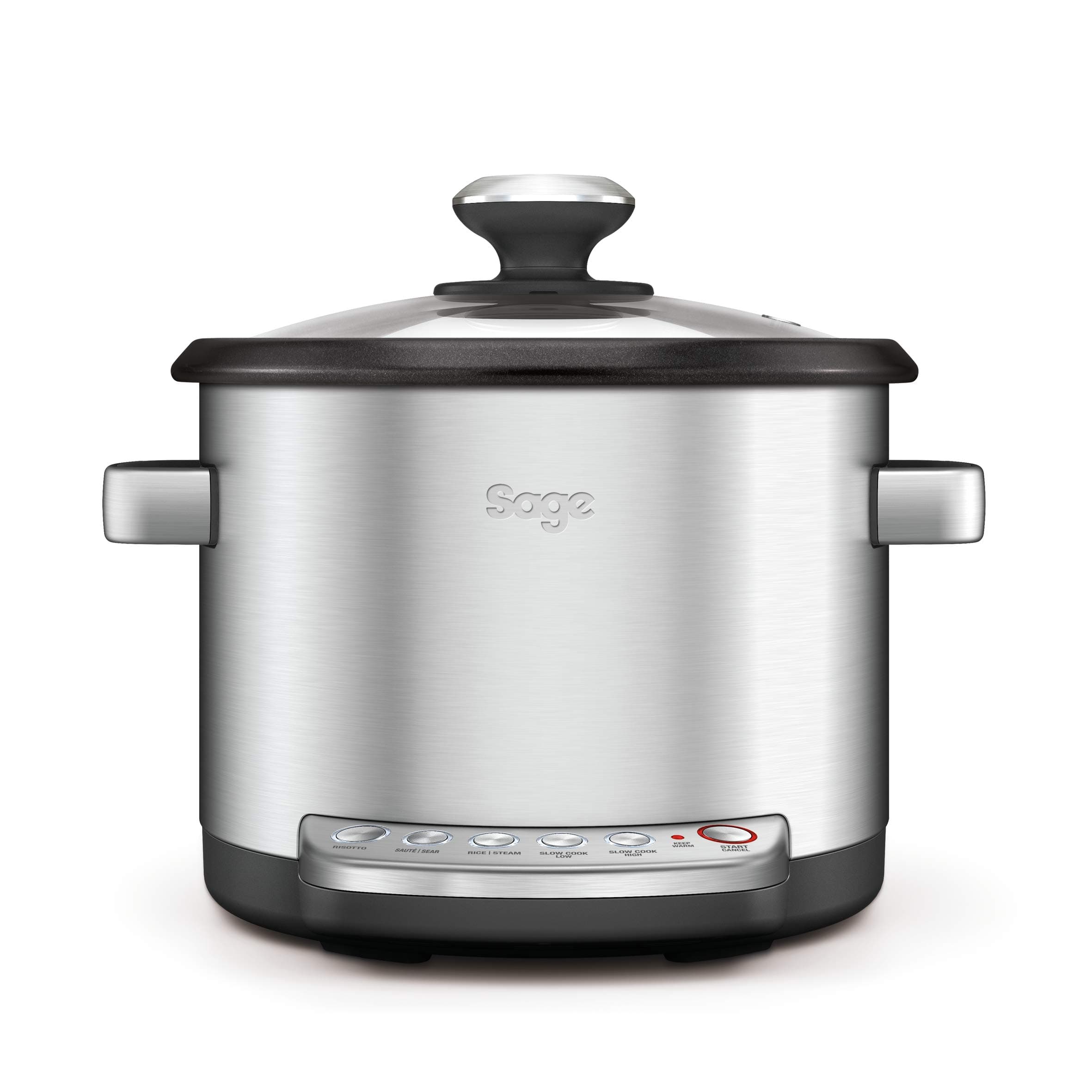 The Risotto Plus Multi-Cooker – 3.7L, 6 in 1: Risotto, Rice, Steam,Sauté,Sear,Slow Cook – Brushed Stainless Steel, Non-Stick Bowl - UAE Version, 2 Year Manufacturer Warranty