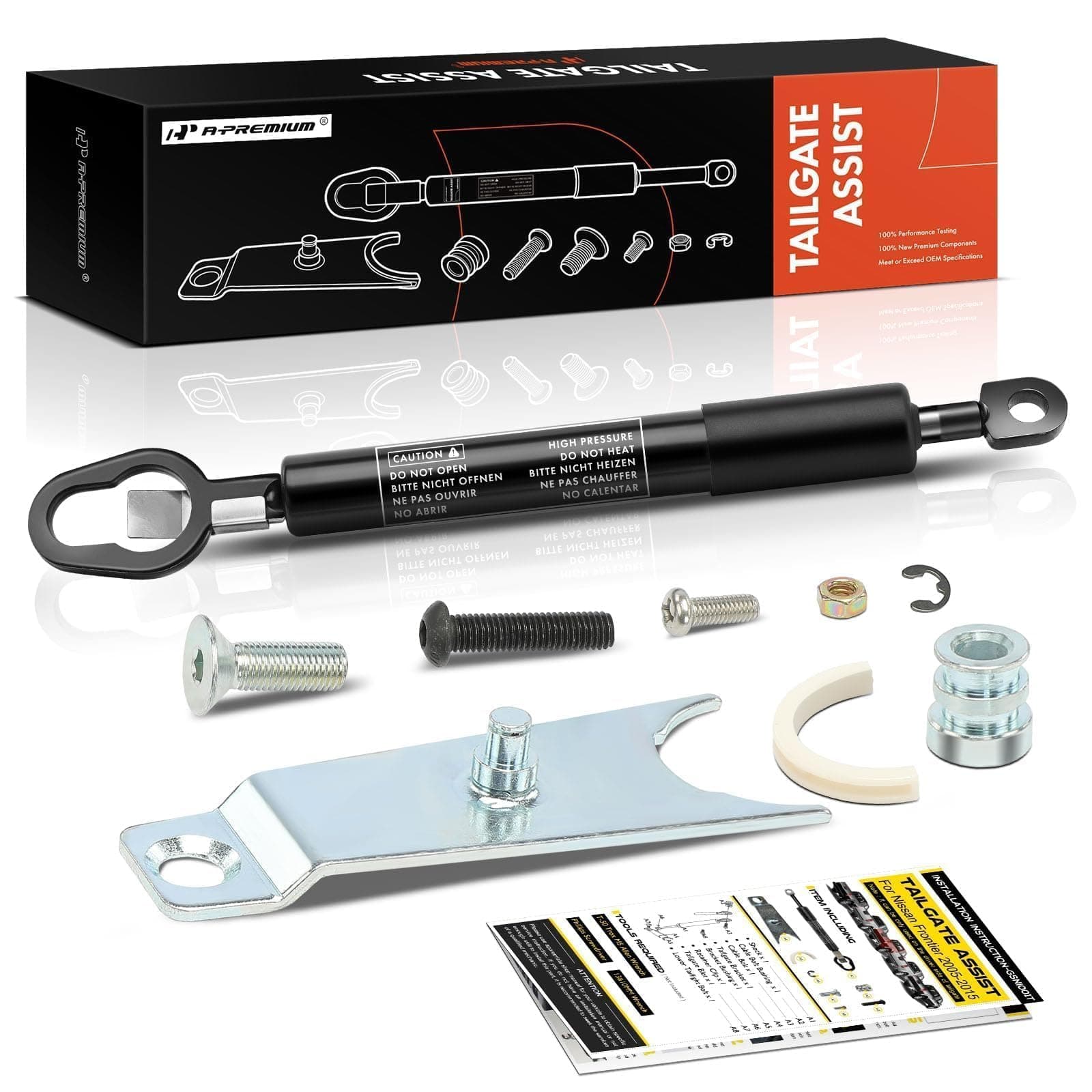 A-Premium Rear Left Tailgate Assist Lift Support Gas Spring Compatible with Nissan Frontier 2005-2021