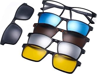 Magnetic 5 Pcs Polarized Clip-on Sunglasses Plastic Frame for Night Driving