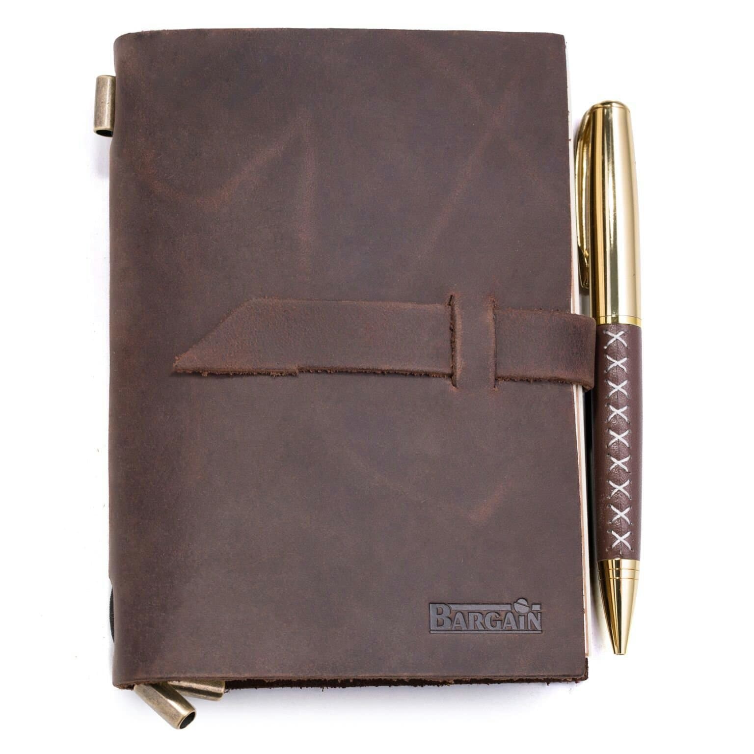 Handmade Leather Notebook Journal – Refillable Notepad for Men & Women to Write In for Daily Use & Travel – Ideal for Gifts, Fountain Pen Writing, Diary - Personal &, Notebooks & Journals
