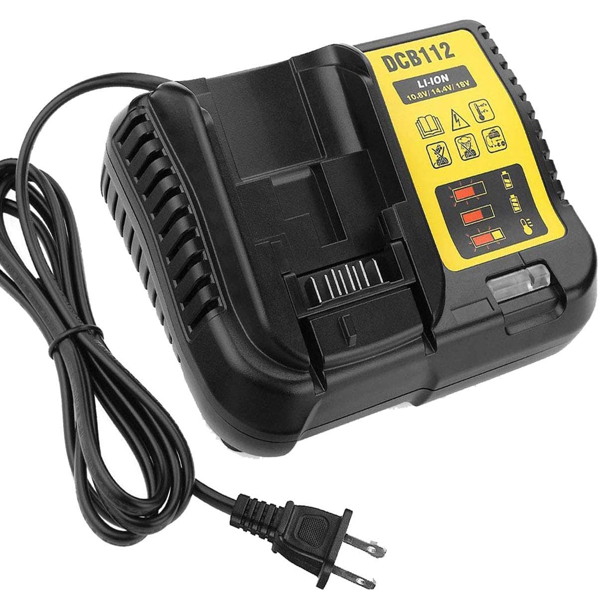 Toweryu DCB112 12V - 20V Max Lithium-ion Battery Charger Replace DCB101 DCB105 DCB115 DCB107 - Use for Dewalt DCB100 DCB121 DCB123 DCB203 DCB204 DCB205