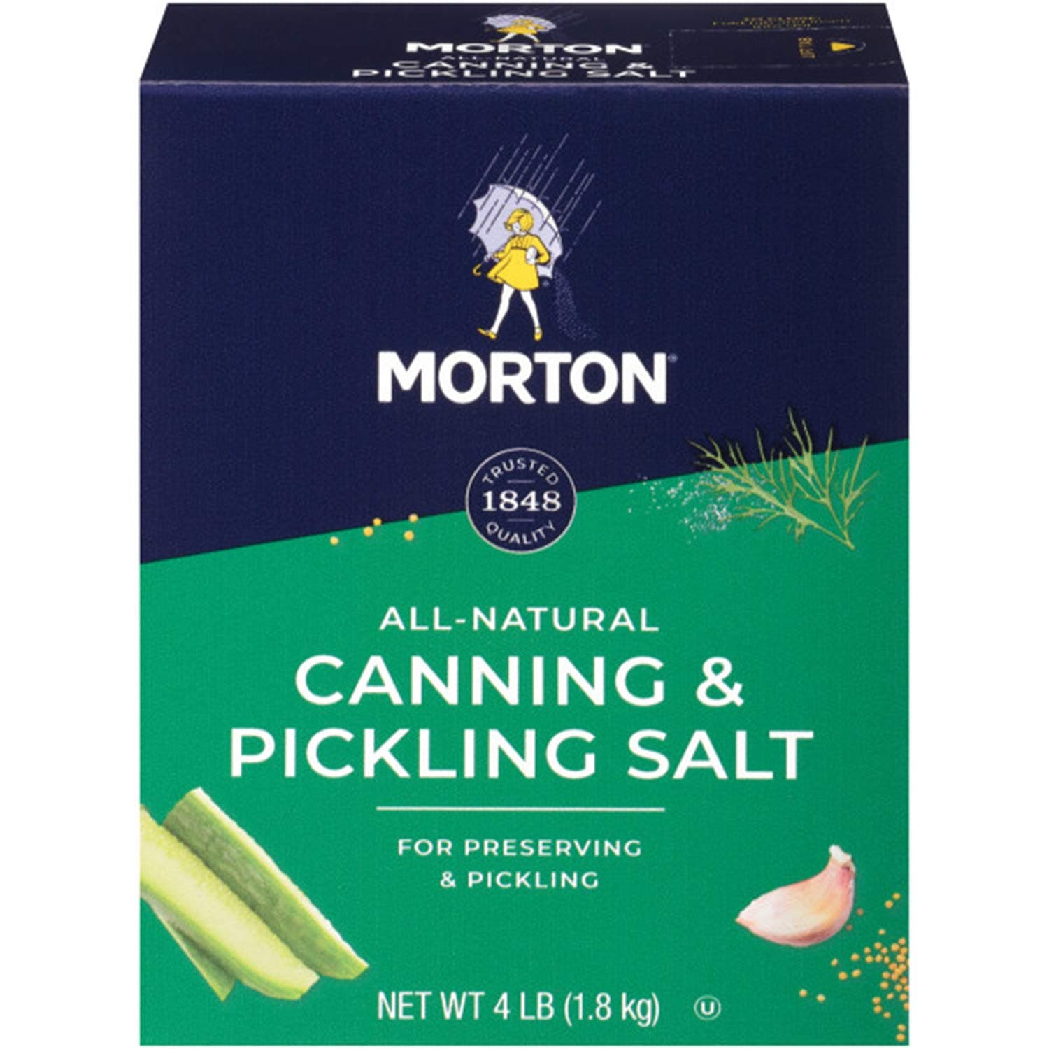 Canning and Pickling Salt, Bulk Salt, 4 Pound (Pack of 1), White