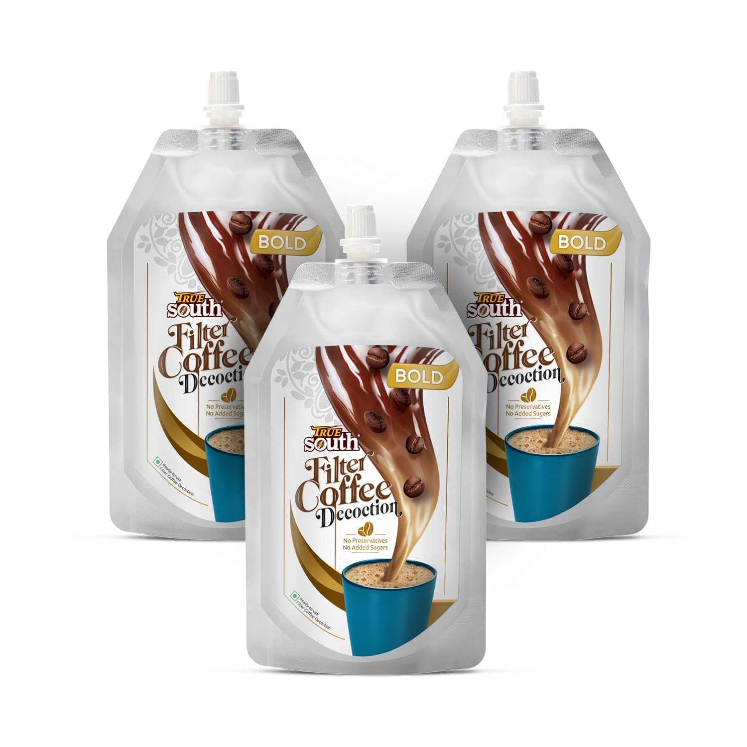 - Bold|Ready-To-Use Filter Coffee Decoction|200Ml Pouches|Authentic Taste, Value And Convenience (Pack Of 3) - Liquid