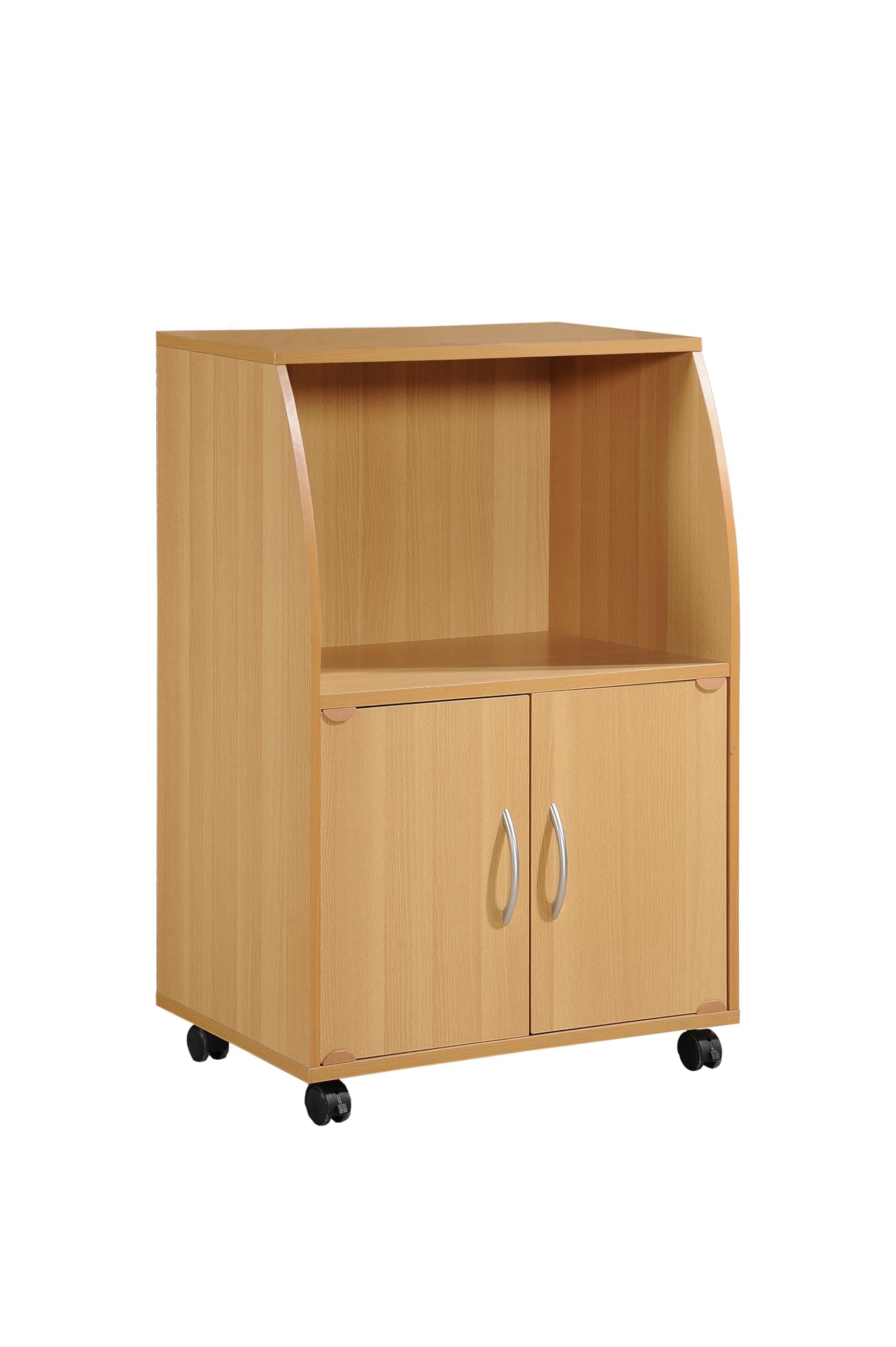 HODEDAH IMPORT Kitchen Cart, Space-Saving & Stylish Storage Solution, ‎Multipurpose Unit, 38.1 x 55.88 x 83.82 cm Dimension; 14.97 Kilograms, Wood, Beech