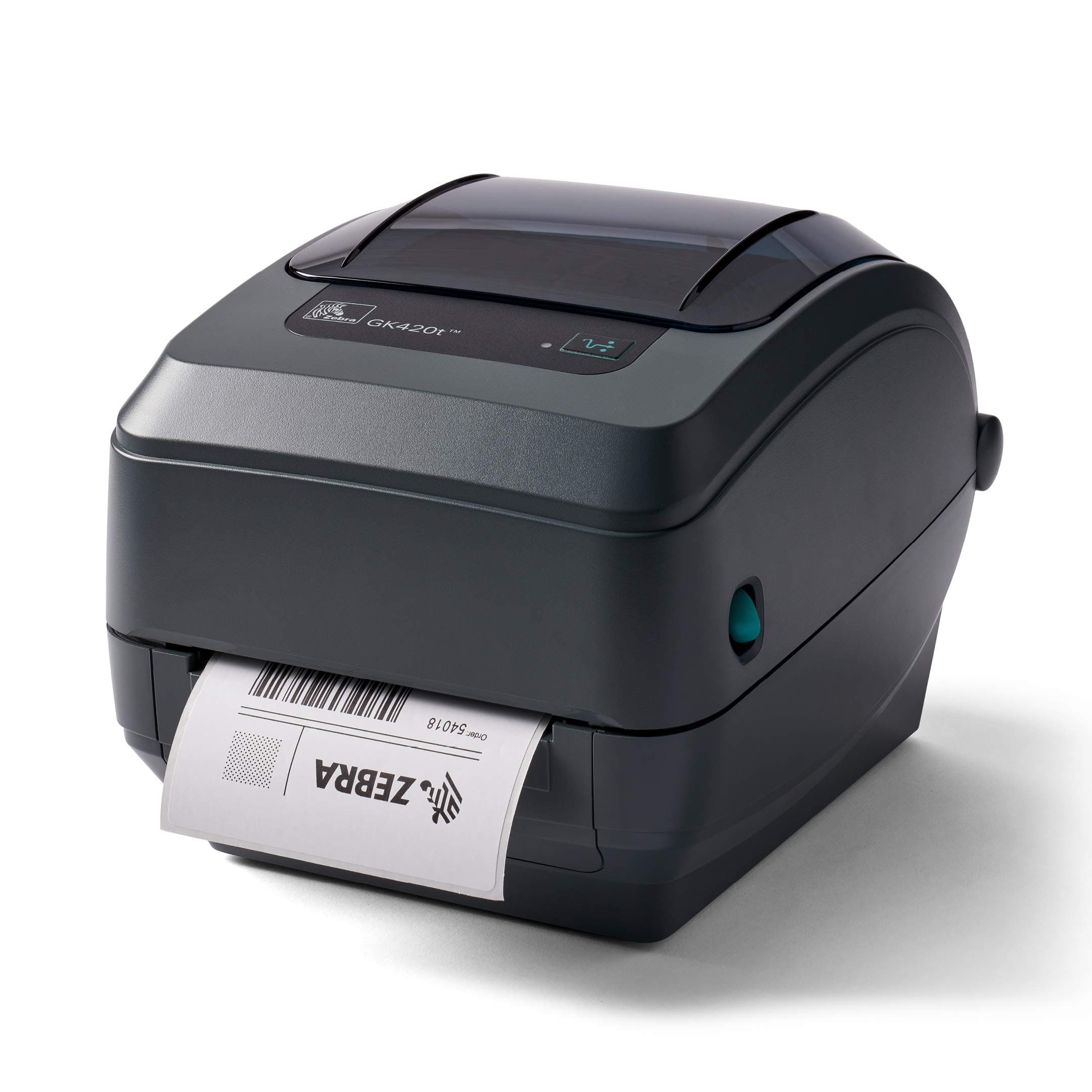ZEBRA GK420t Thermal Transfer Monochrome Desktop Printer Print Width of 4 in USB and Ethernet Port Connectivity GK42-102210-000