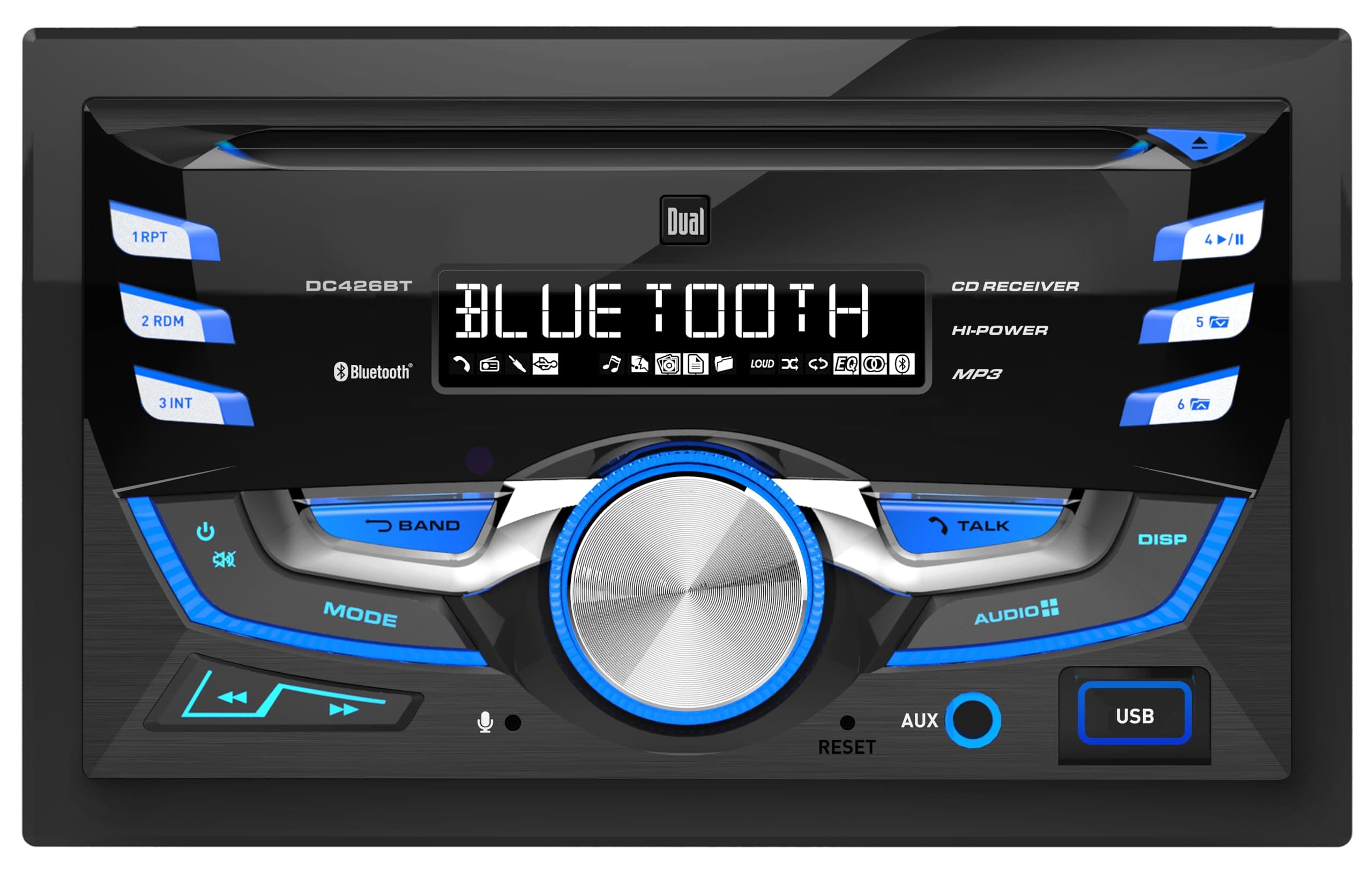 Dual Electronics DUAL DC426BT Double-DIN In-Dash CD AM/FM/MP3 Receiver with Bluetooth