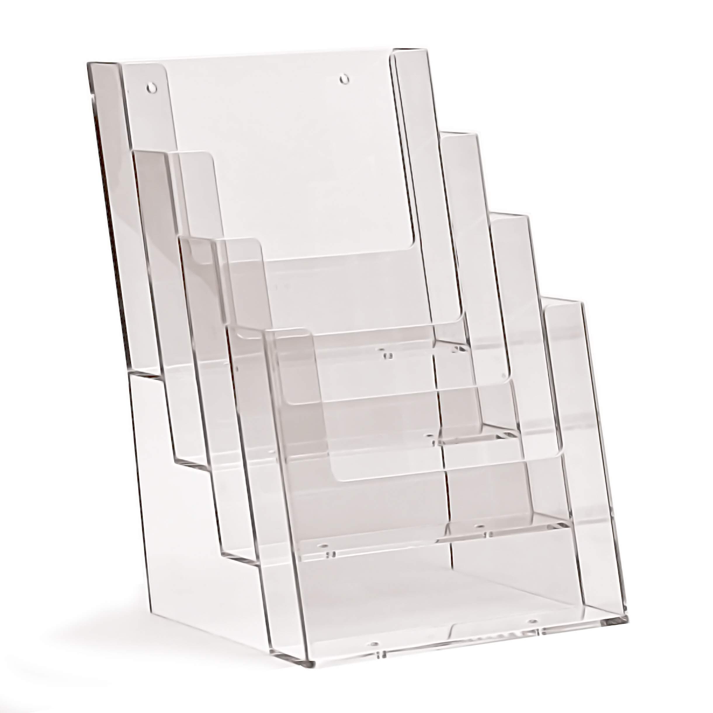 taymar A5 Clear 4 Tier Brochure Display Stand