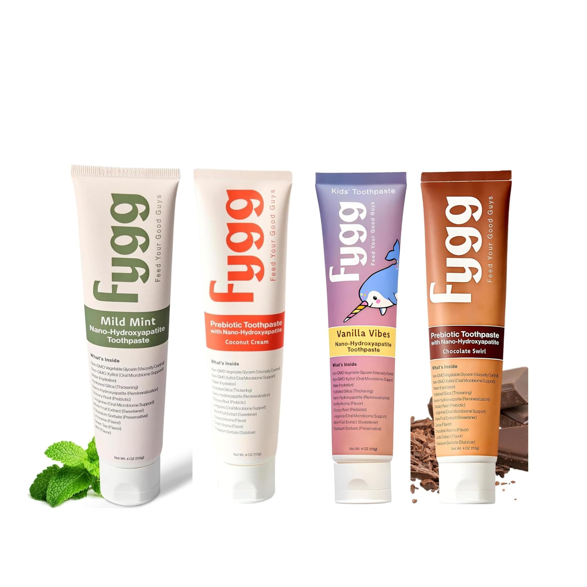 Fluoride Free Toothpaste | Dentist Recommended | 4 Pack