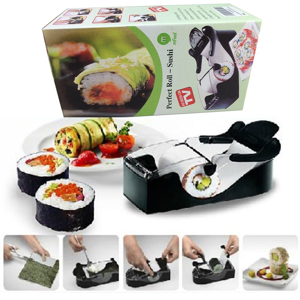 Mfeel Easy Sushi Maker Roller Equipment, Perfect Roll, Roll-sushi with Color Box ,1pcs/set.kitchen Accessories