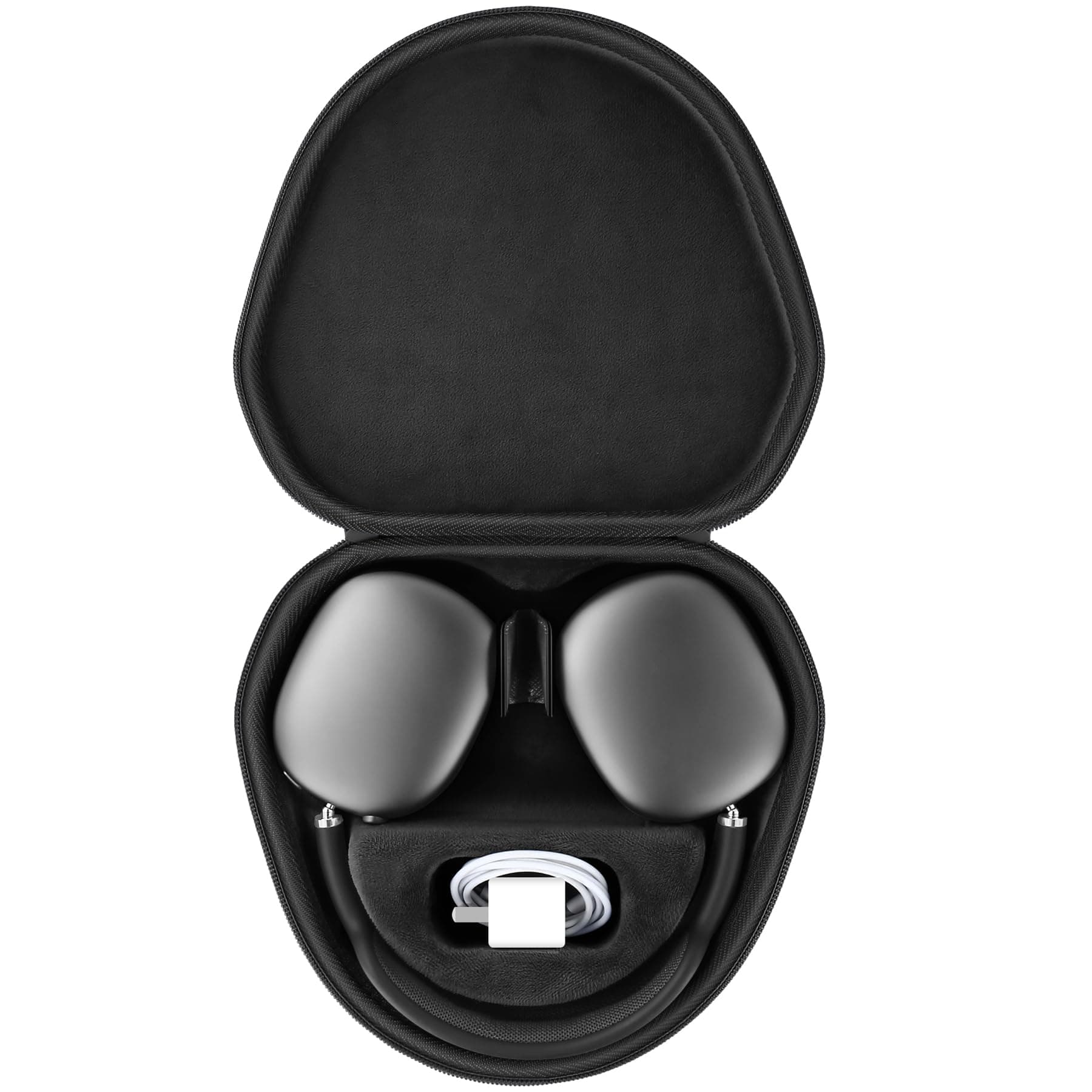 Hard Case with Sleep Mode Replacement for Apple AirPods Max Wireless Over-Ear Headphones (Black Case)