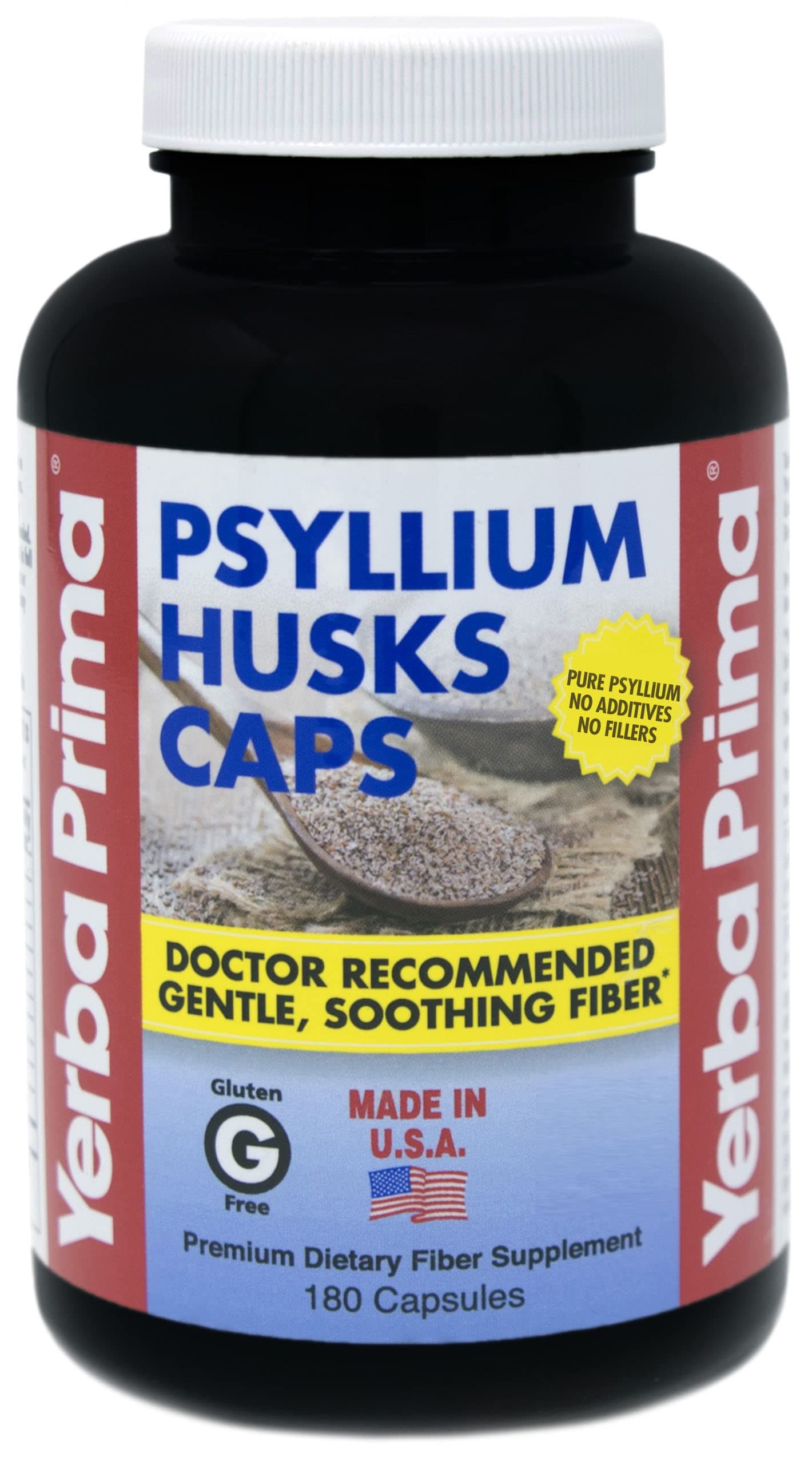 Yerba Prima, Psyllium Husks Caps, 180 Capsules