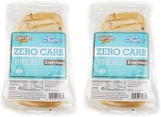 ThinSlim Foods Zero Net Carb Bread | Keto | Low Carb | 45 Calories Per Slice | - Everything Inside, 2 Pack