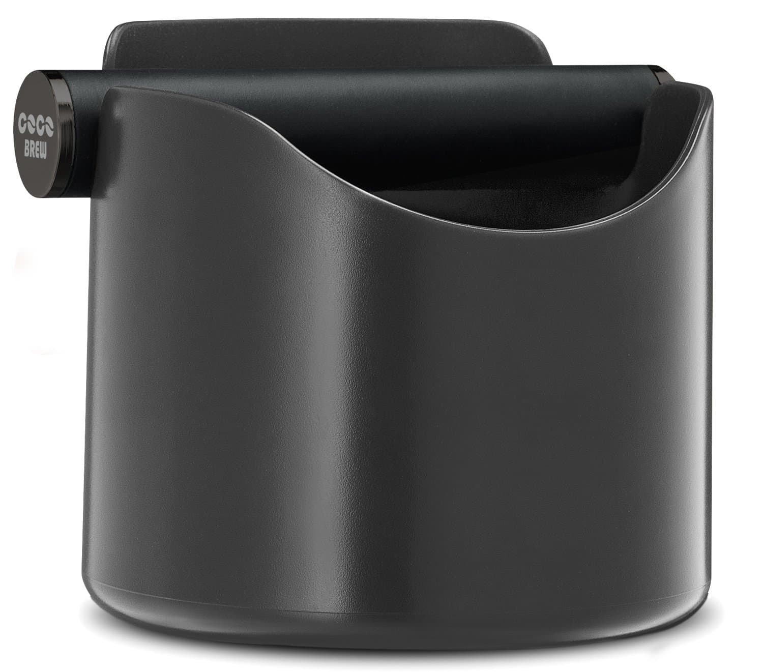 CoCo Brew, Espresso Knock Box Durable 4.7 Inch, Barista Style Sturdy Shock-Absorbent Knockbox - Dishwasher Safe (Grey)