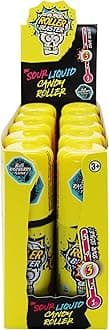 Brain Blasterz Roller Blaster Tray, 10 x 60ml Roller Lickers, Sour Sweets, Vegan Sweets, Sour Level 3, Party Bag Sweets, Halal Sweets, Unique Sweets, Liquid Sour Candy, Halloween Sweets, Sweet Gift