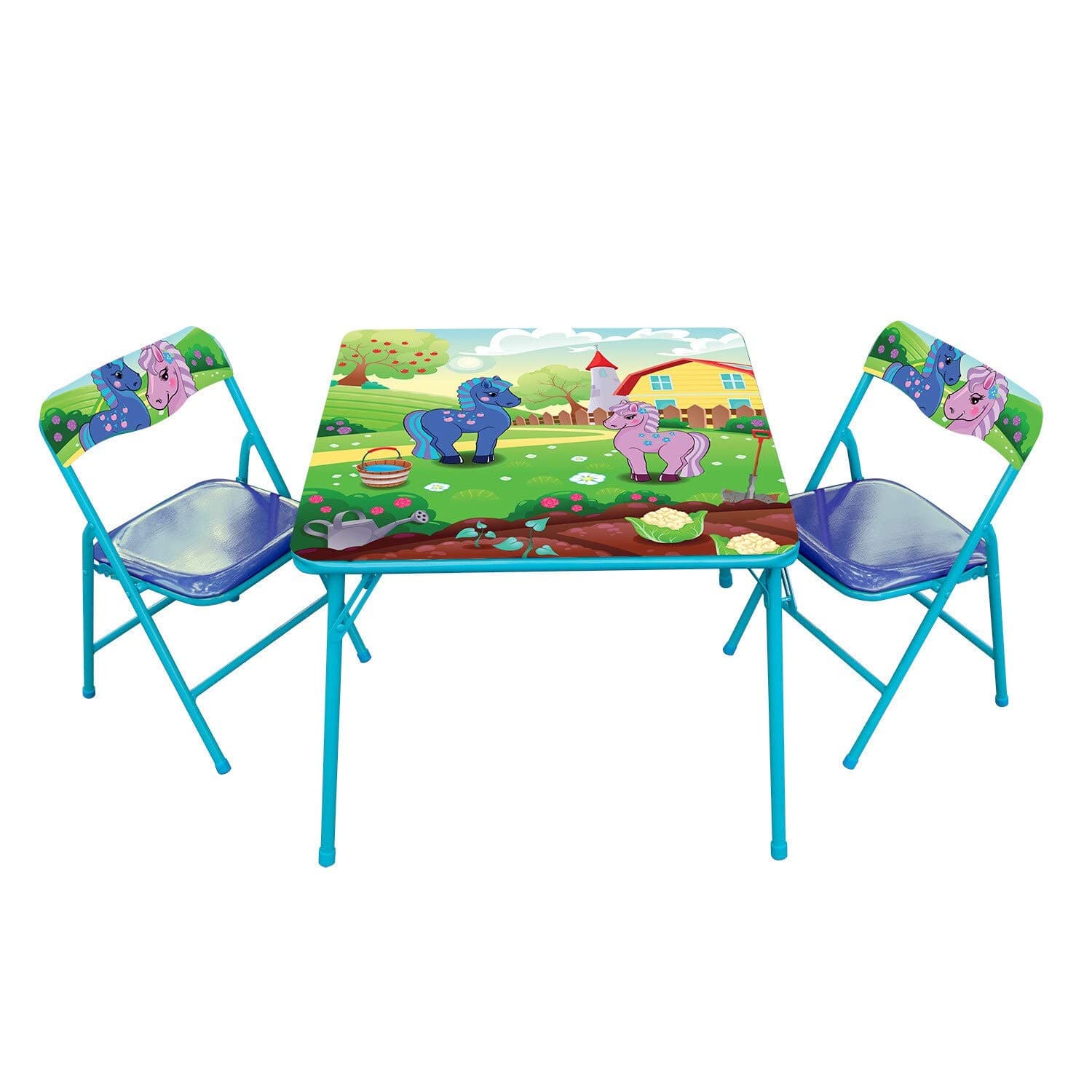 Pony Table & Chairs, Multicolored (GS-75049)