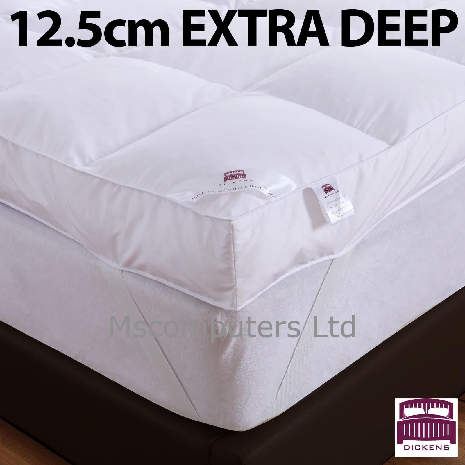 Dickens 12.5cm Deep Extra Thick Mattress Topper Goose and Down Feather Warm (Single)