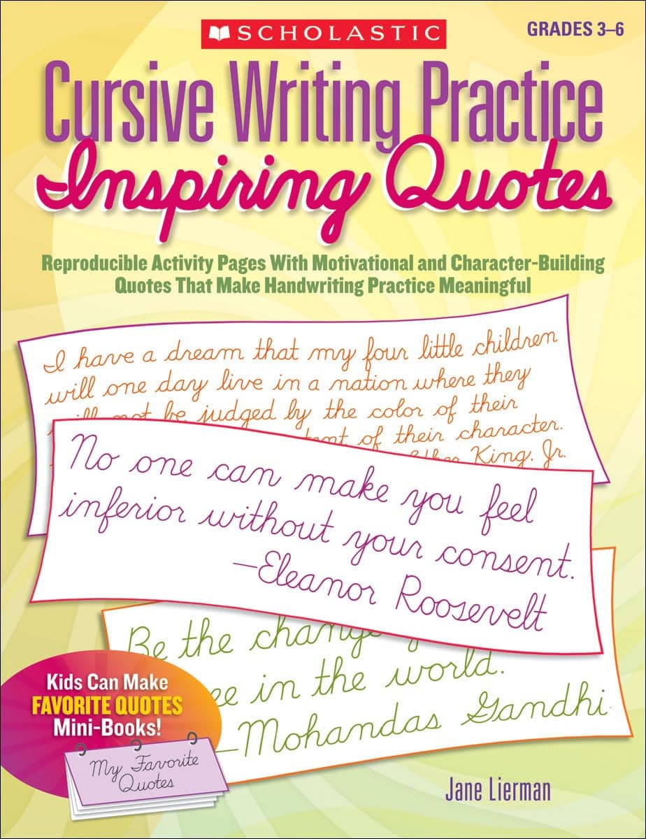 Cursive Writing Practice: Inspiring Quotes