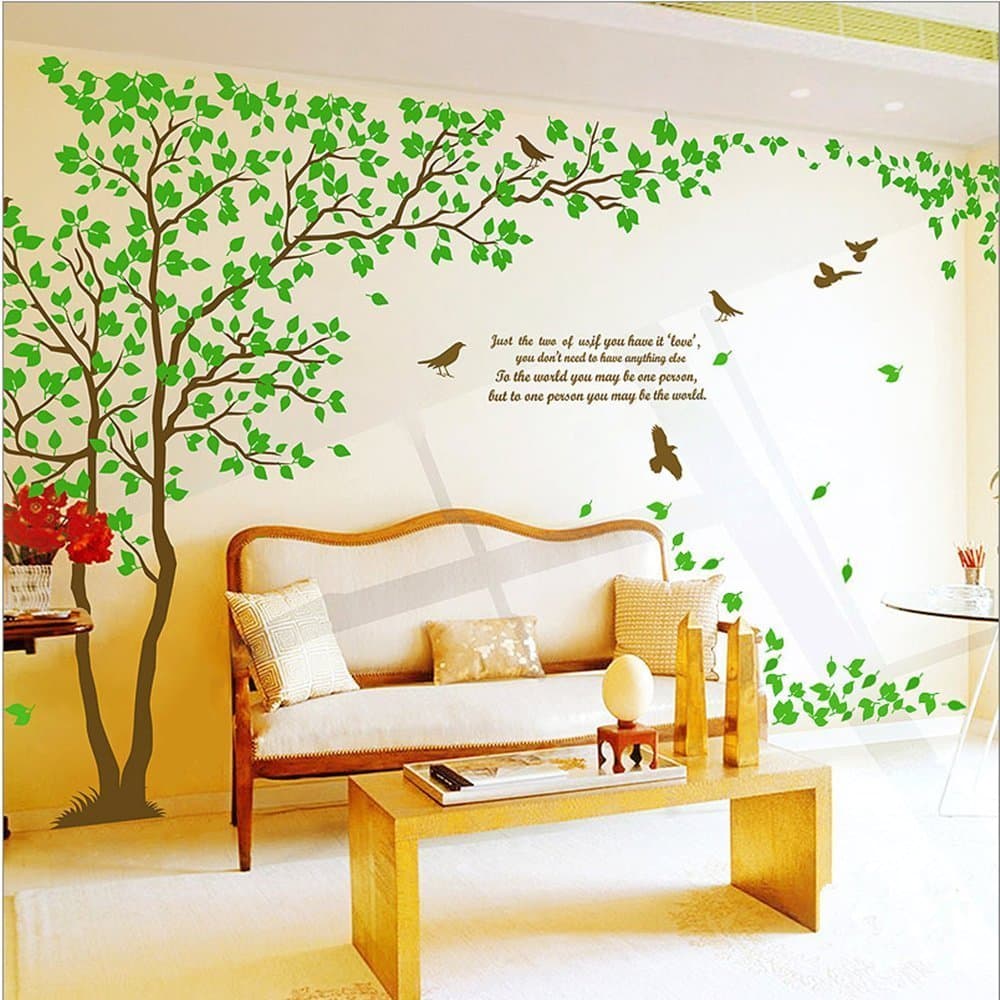 KiKa Monkey Giant Green Tree Wall Decal Sticker pair 170cm 6 ways to apply (H)