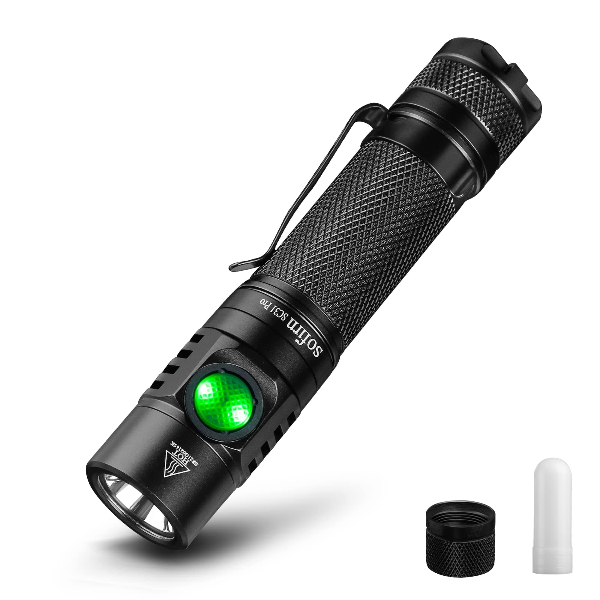 sofirn SC31 Pro Rechargeable EDC Flashlight, Super Bright 2000 Lumens Pocket Flashlight with SST40 6500K LED, Andruril 2 UI, Water Resistant LED Light with Diffuser Magnetic Tail Cap, for Camping