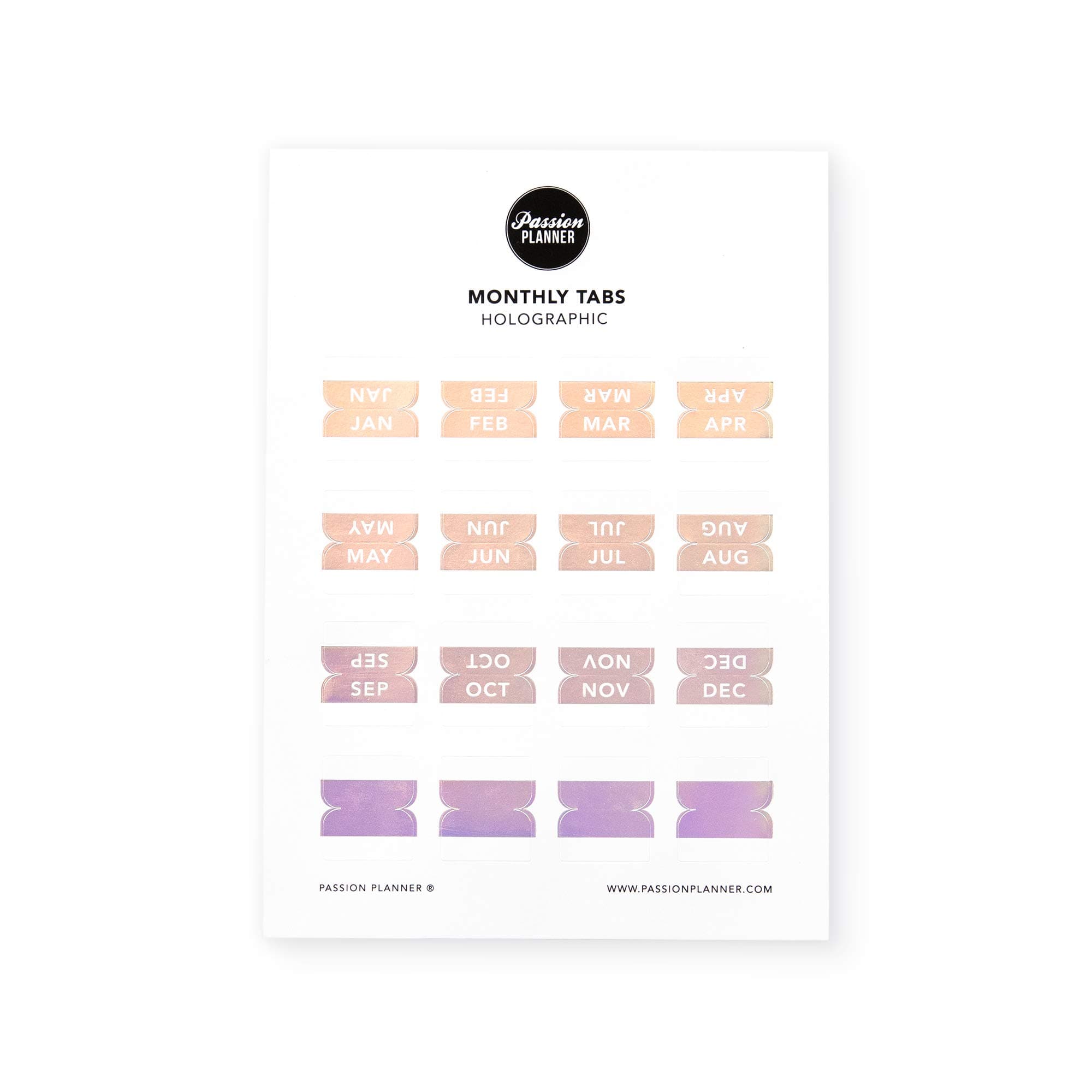 Passion Planner Monthly Tabs Holographic