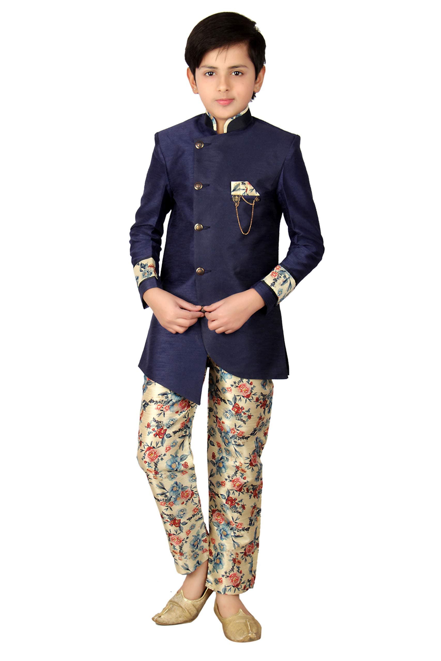 Fourfolds Boy's Silk Cotton Kurta