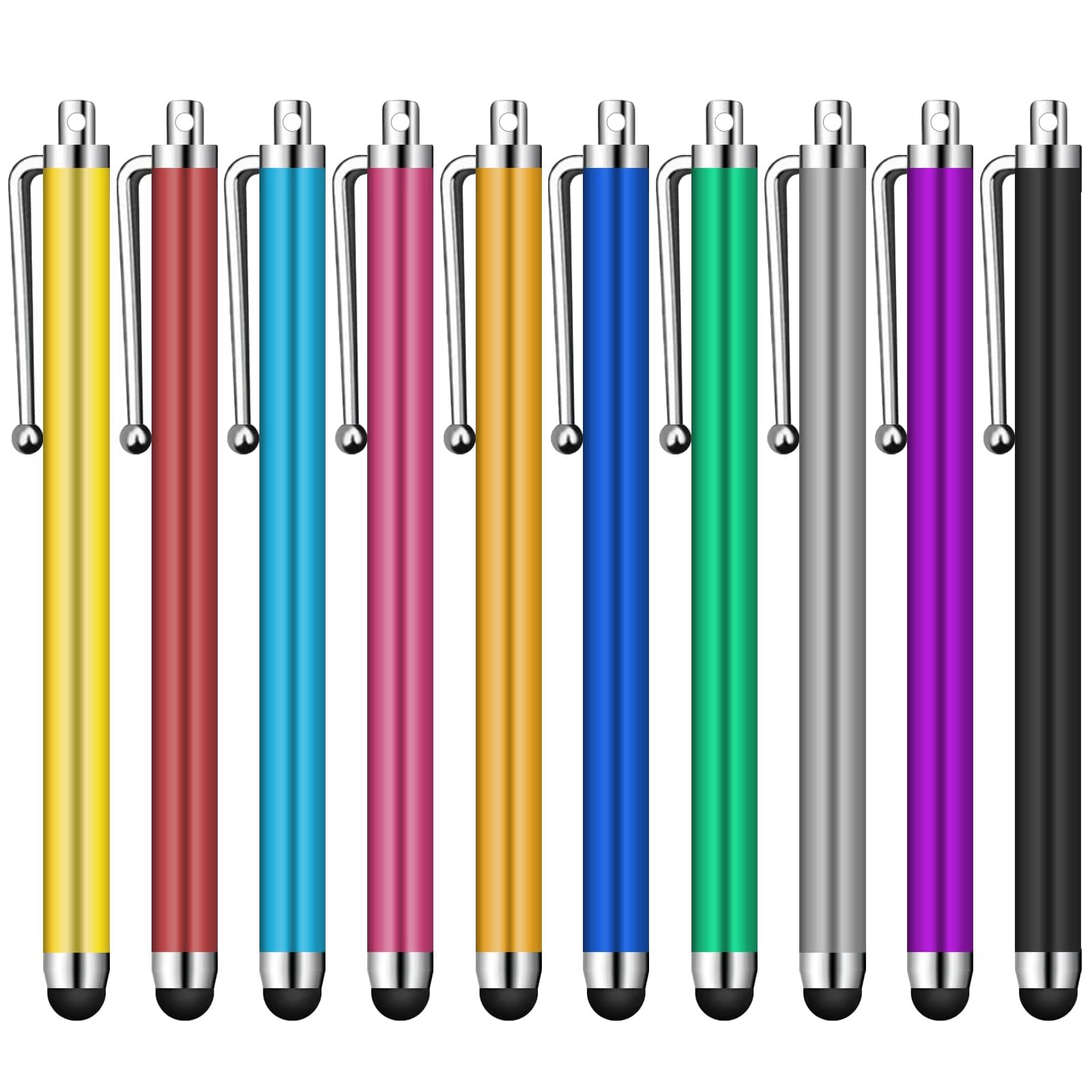 Jsdoin Stylus Pen [10 Pack] Universal Capacitive Touch Screen Pens for Tablets, iPad Mini, iPad Pro Air, Smartphones, Multiple Colors