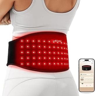 5000mAh Portable Red Light Therapy Belt for Body, Wearable Near Infrared Light Therapy Wrap, 13W Light Wrap for Waist Belly Lower Back Joint Muscle, 50''x7''