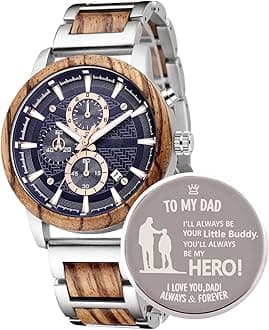 Wooden Watches for Men Women, Stylish Sport Date Chronograph Multifunctional Wood Wristwatches