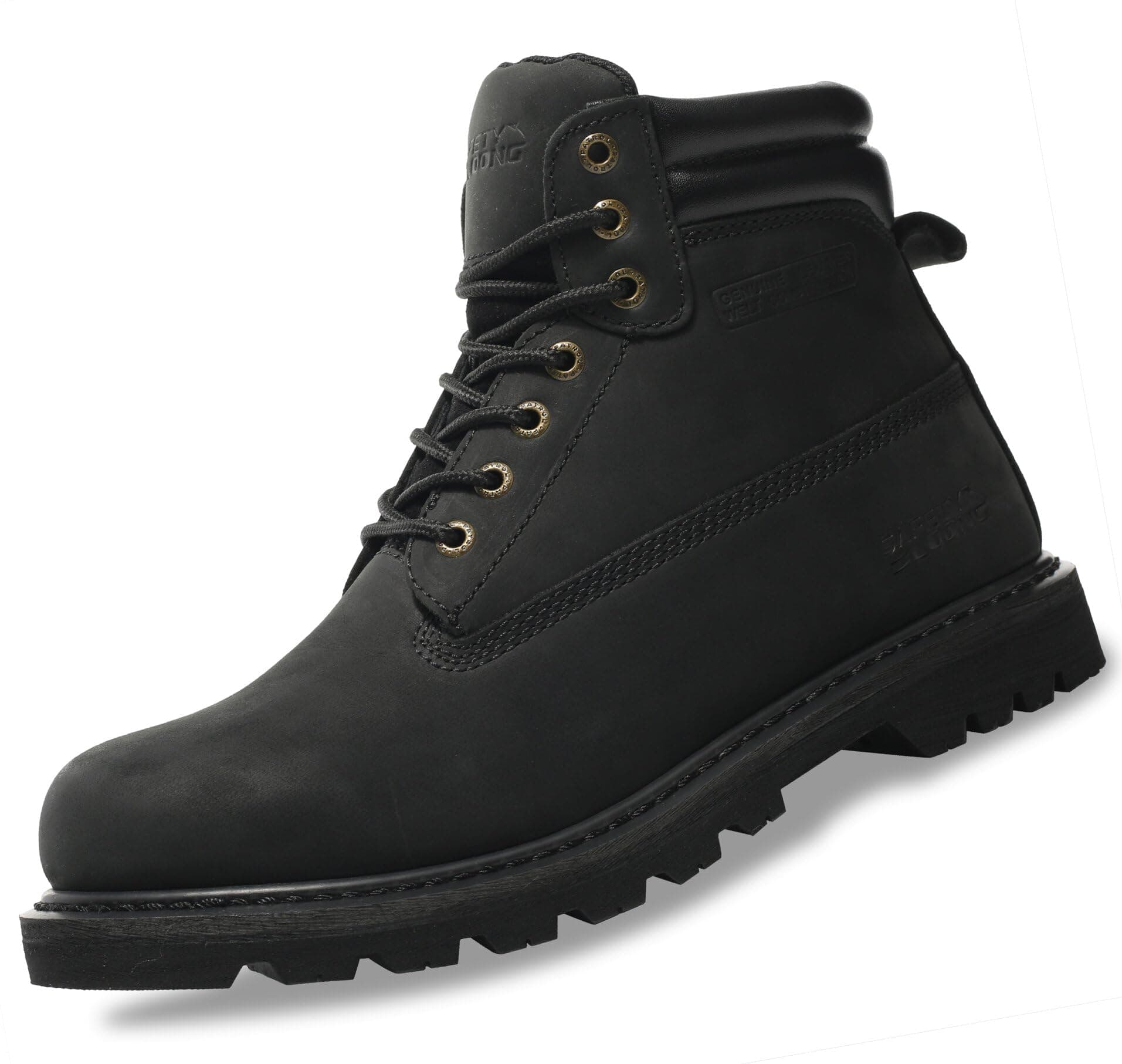 Work Boots for Men Waterproof Soft Toe Non Slip Comfortable Leather Workboots