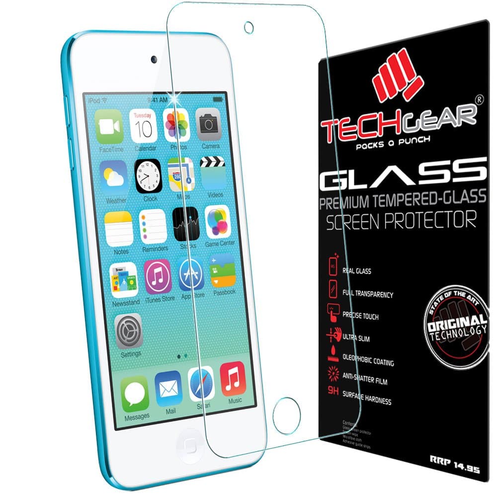 Apple iPod Touch 5 & iPod Touch 6 GLASS Edition Genuine Tempered Glass Screen Protector Guard Cover [iPod Touch 5th & 6th Generation (16GB 32GB 64GB 128GB)]