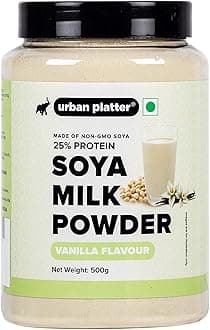 Vanilla Soya Milk Powder, 500g  (Soy-Based Dairy Alternative | 25% Protein | Plant-Based | Non GMO)