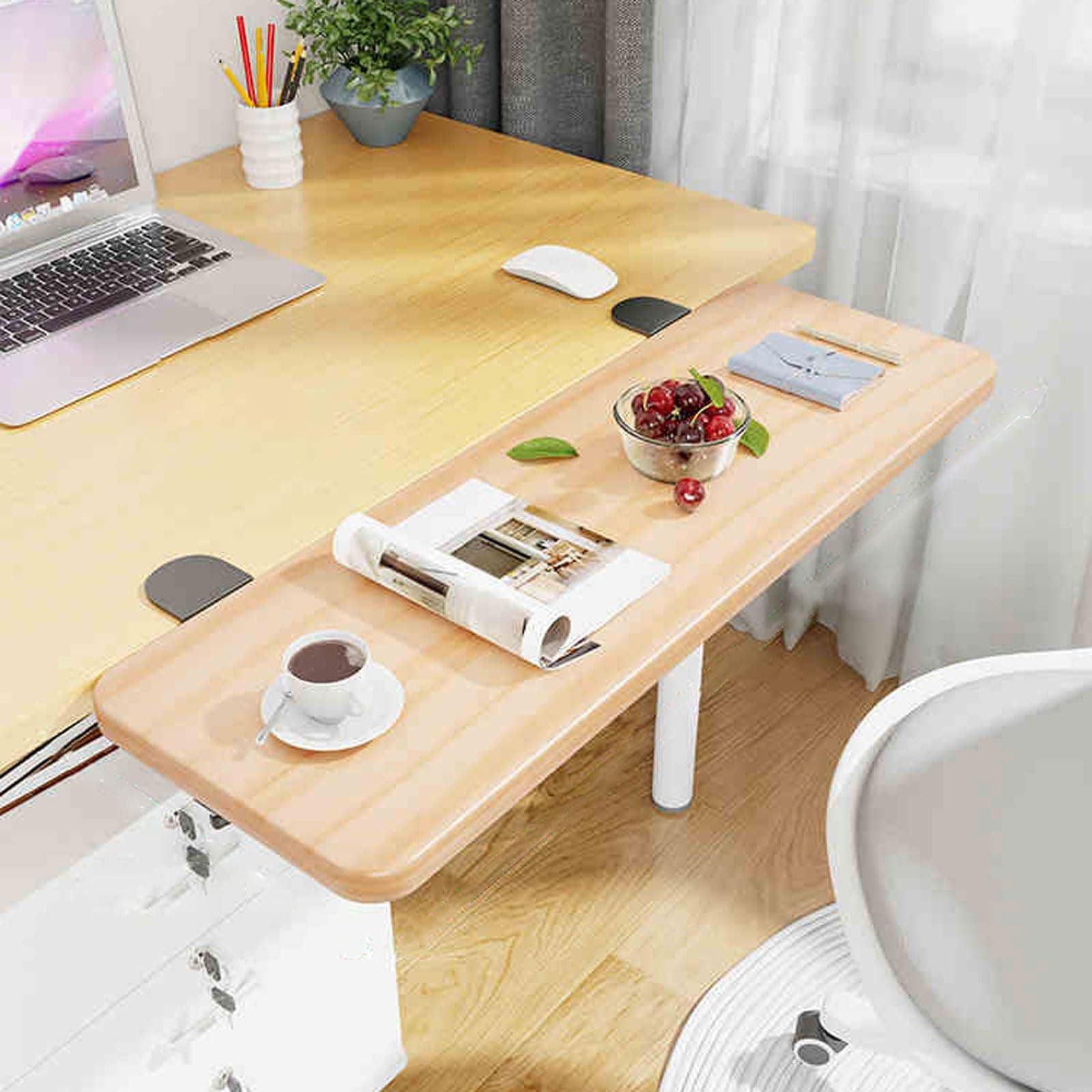 Desk Extender Tray,Ergonomics Desk Extender,Foldable Desk Extender,Keyboard Extension Table,Clamp On Keyboard Table Mount,Table Extender,Sturdy,Easy To Install,For Home And Office