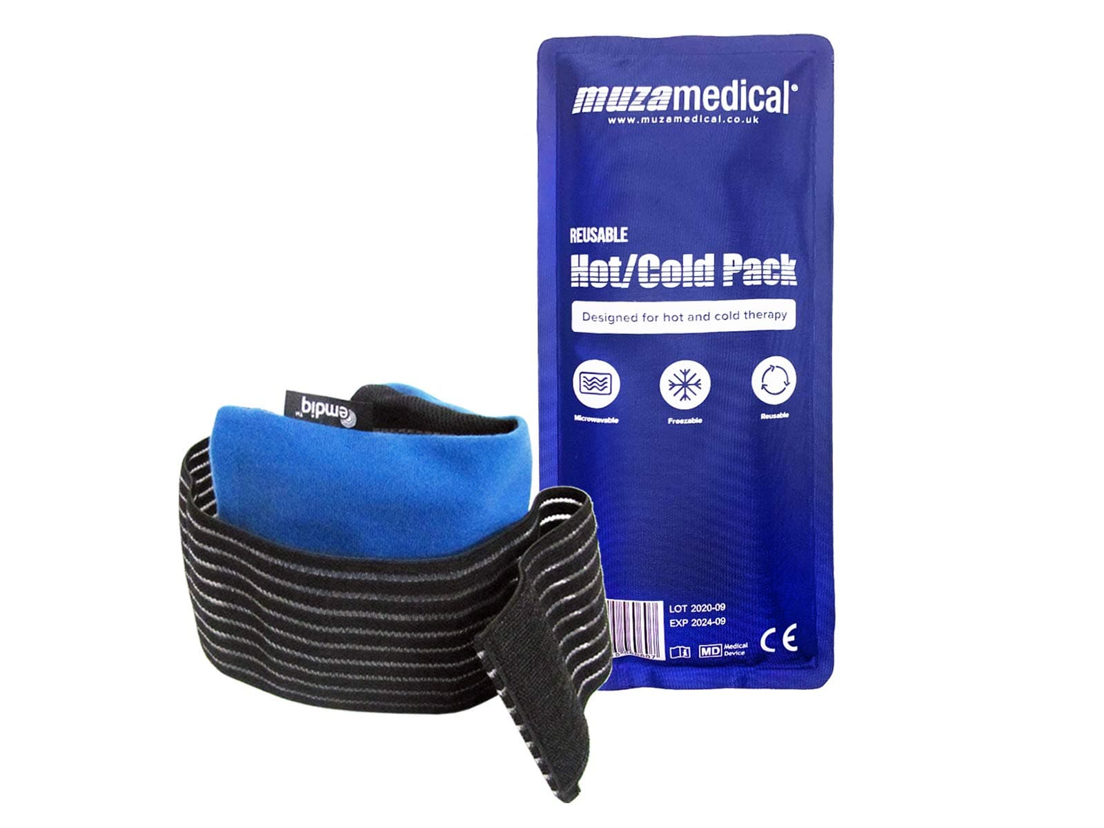 Adjustable Compress Wrap and Luxury Flexible Hot Cold Gel Pack - 1 Set
