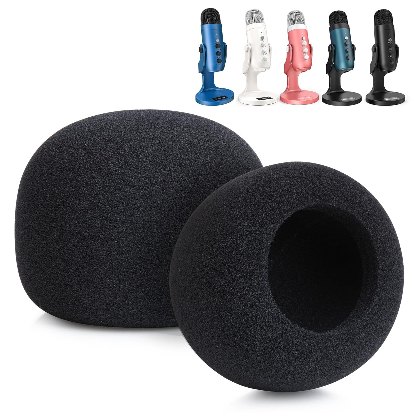 Foam Windscreen Compatible with ZealSound USB Microphone - Pop Filter Cover for ZealSound K66 Condenser Gaming Microphone for Filter Ambient and Breathing Winds (2Pack)