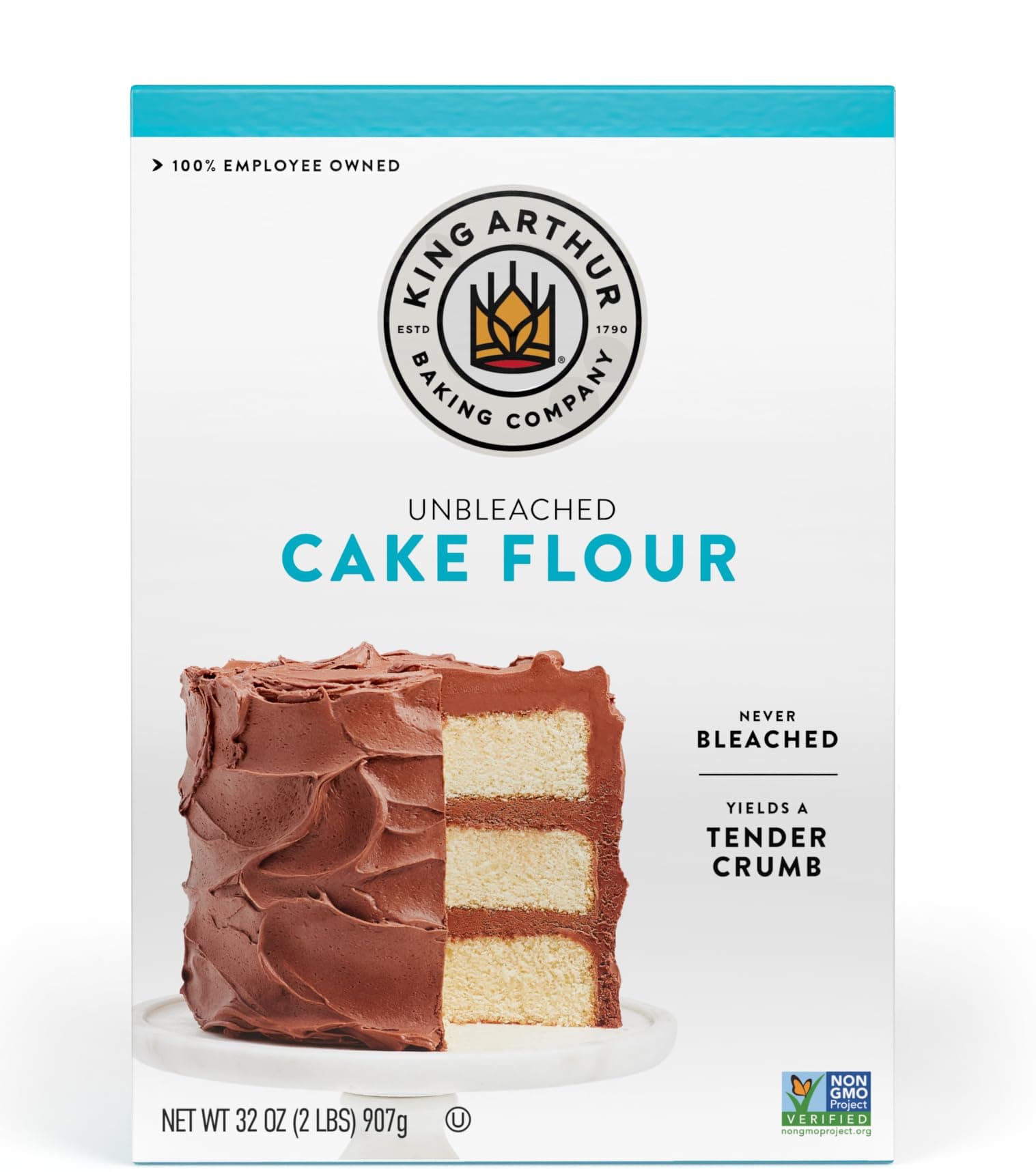 King Arthur Cake Flour, Unbleached and Unenriched, 2 lb (Pack of 1) - Non-GMO Project Verified, No Preservatives