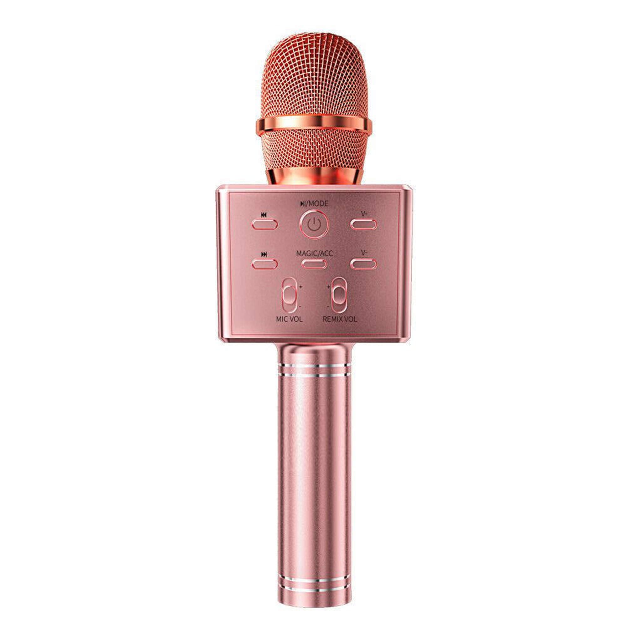 CHSG Karaoke Wireless with Speaker/Record Function, Handheld Portable Bluetooth Microphone, KTV Player Speaker for iPhone Android & Pc Devices, Christmas Birthday Gift, Party/Kids Singing, Rose Gold