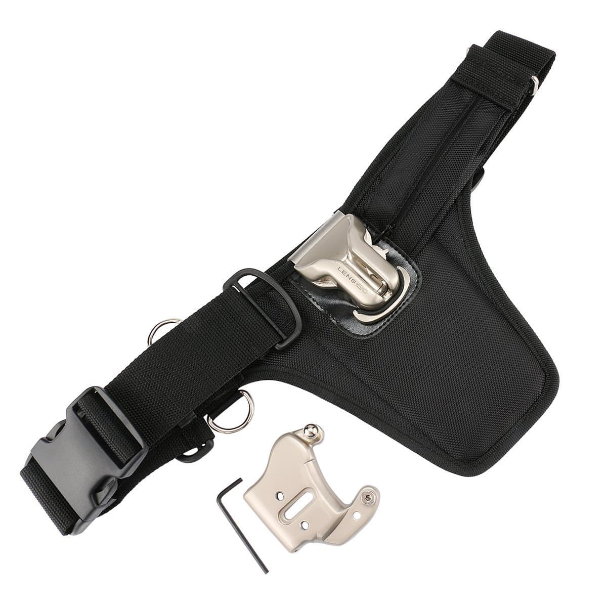 Eggsnow Pro Waist Holster Camera Belt Plate Single Camera System for DSRL/SLR/ Film Cameras (Single System)