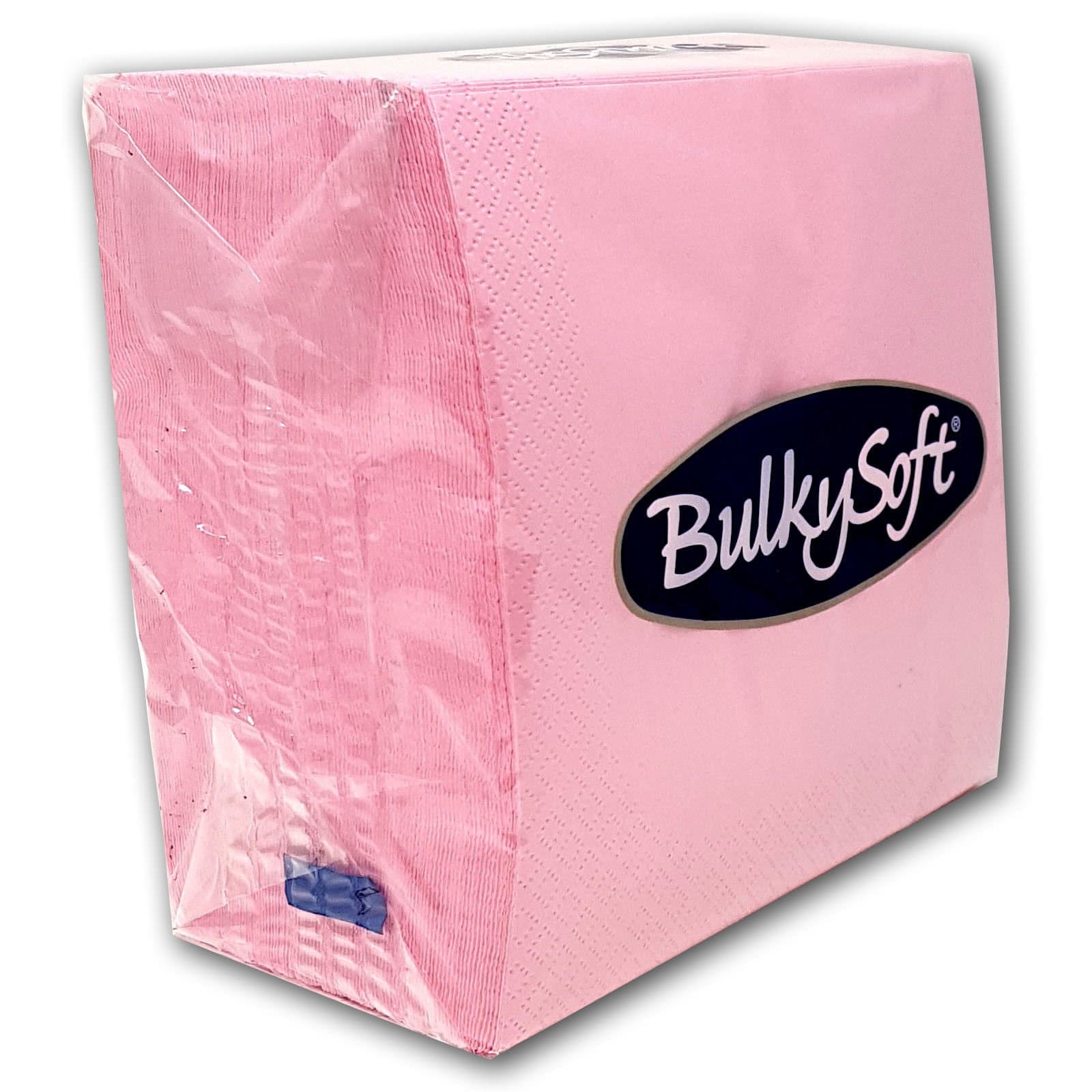 BulkySoft Paper Serviettes 2Ply Solid Colour Soft Napkins for Kitchen, Parties, and Events – Rip Proof Disposable Tableware - 33 × 33 cm – 100% Cellulose Pack of 100 Kitchen Napkins - Pink