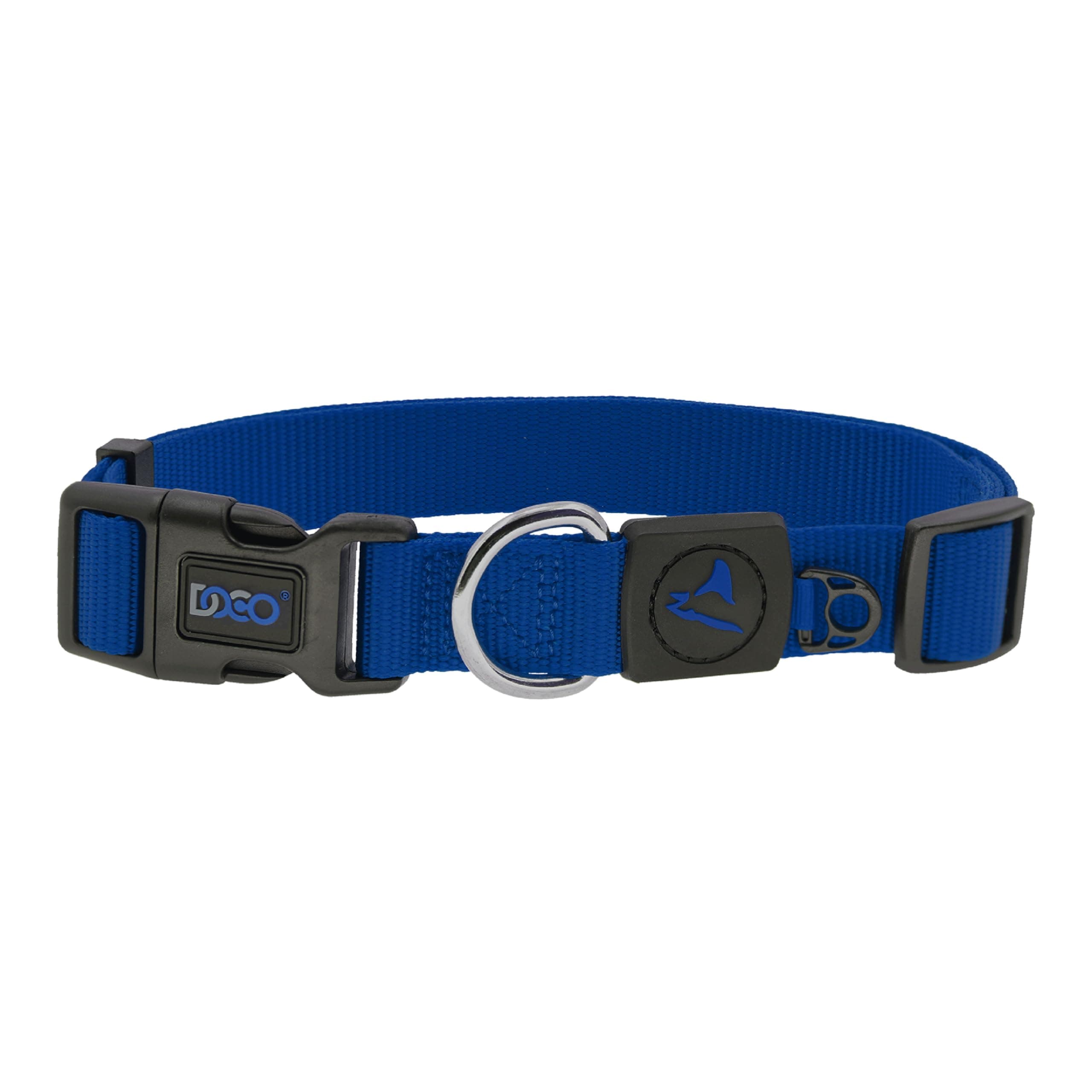 Signature Nylon Collar, Large, Navy Blue