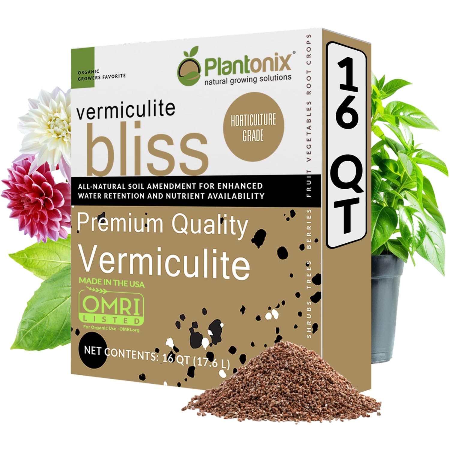 Coco Bliss - Premium Coconut Coir Pith with Low EC and pH - 100% Organic and OMRI Listed Potting Soil Substrate for Plants, Seeds, and Gardens (650 Grams)