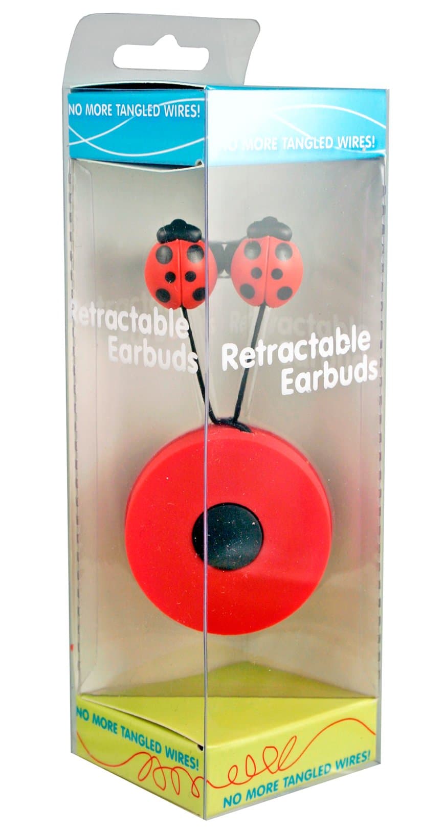 Lady Bug 3.5mm Retractable Cute Stereo Earbuds Headset for iPod / iPhone 3GS