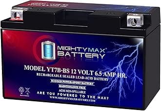 Mighty Max Battery YT7B-BS 12V 6.5AH Replacement Battery for Yamaha YFZ 450 B 2012