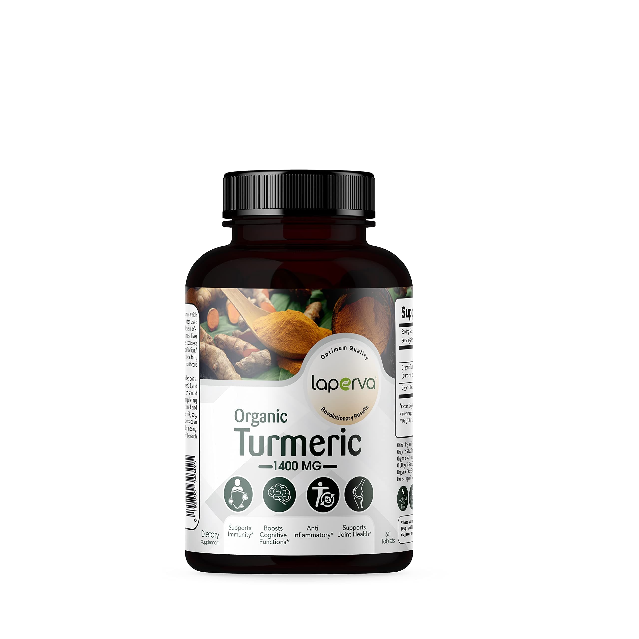 Laperva Organic Turmeric Tablet (1400mg, 60 Tablets)