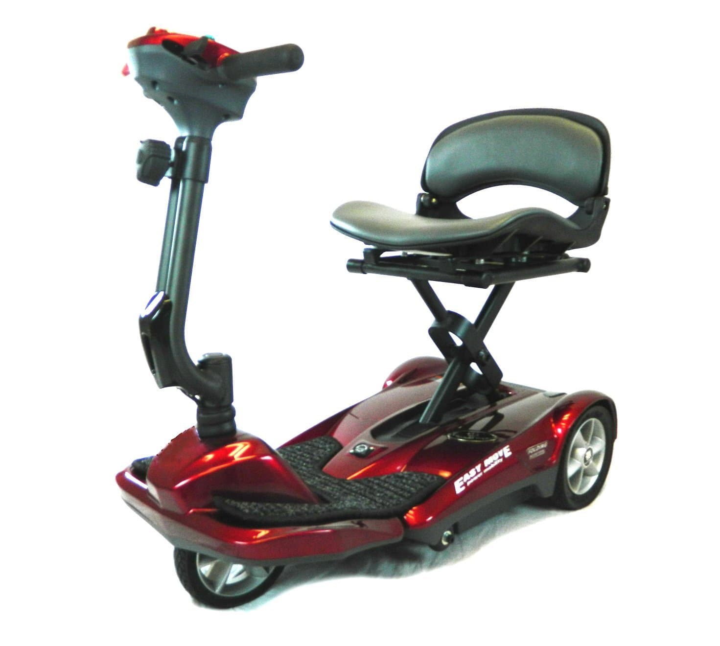EvRider Easy Move Mobility Scooter Remote Automatic Folding, Burgundy